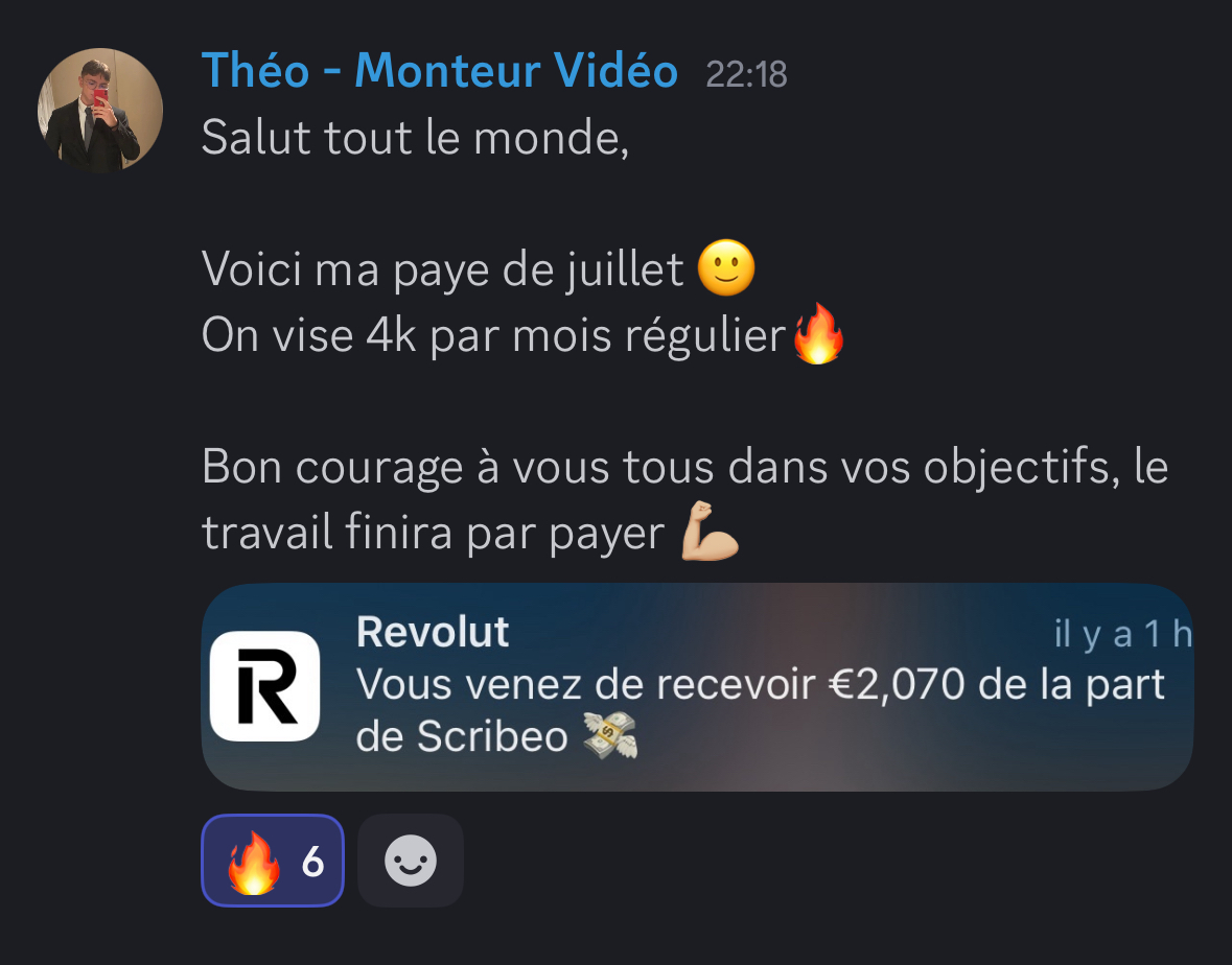 Théo reçoit 2 070 euros et vise 4 000 euros par mois